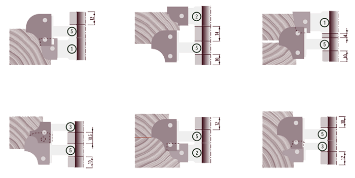 Комплект фрез для изготовления различных профильных поверхностей. Артикул TX0008